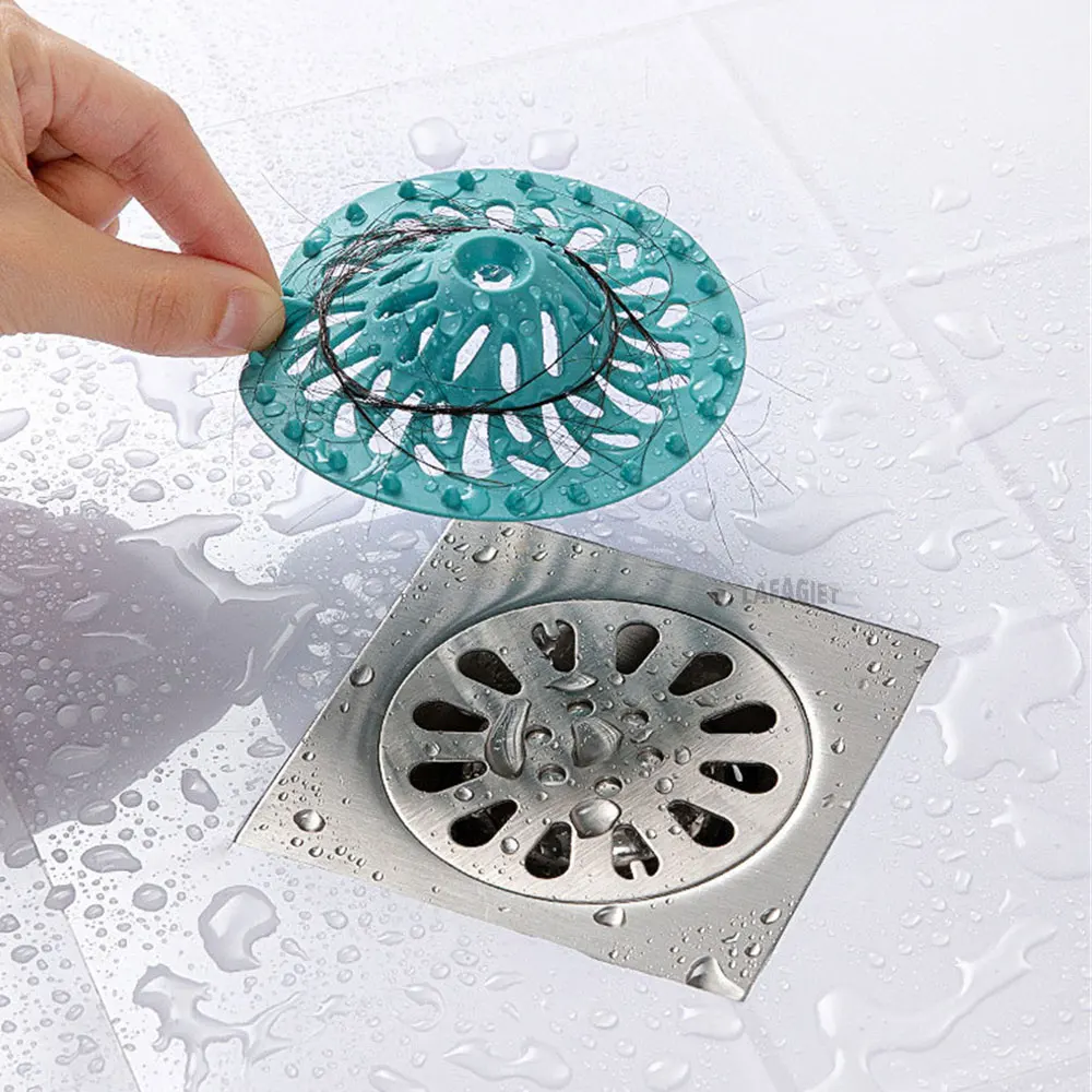 Hair Stopper Catcher Shower Drain Strainer Drainer Kitchen Sink Filter Bathtub Sewer Outfall Filter Cover Bathroom Accessories