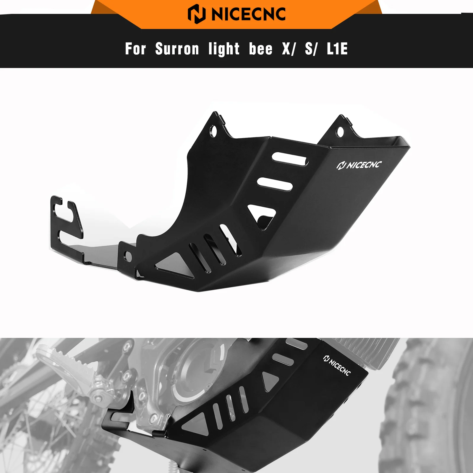 NICECNC Engine Chassis Guard Protection Cover Skid Plate For Surron light bee X light bee S L1E Segway X160 Segway X260 Sur-ron