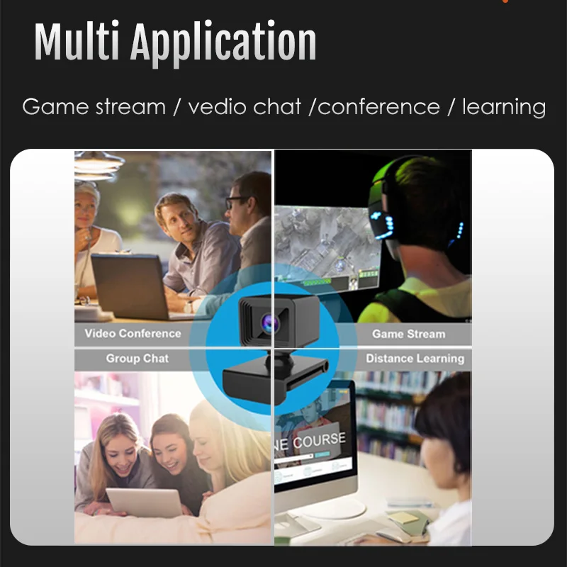 Webカメラ,コンピューター用マイク付きUSBカメラ,1080p,2メガピクセル,1920x1080解像度,fhd cmosセンサー