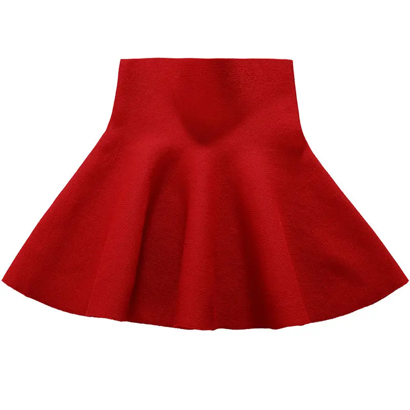 

2024 new spring autumn Girls Kids Solid color PU skirt comfortable cute baby Clothes Children Clothing