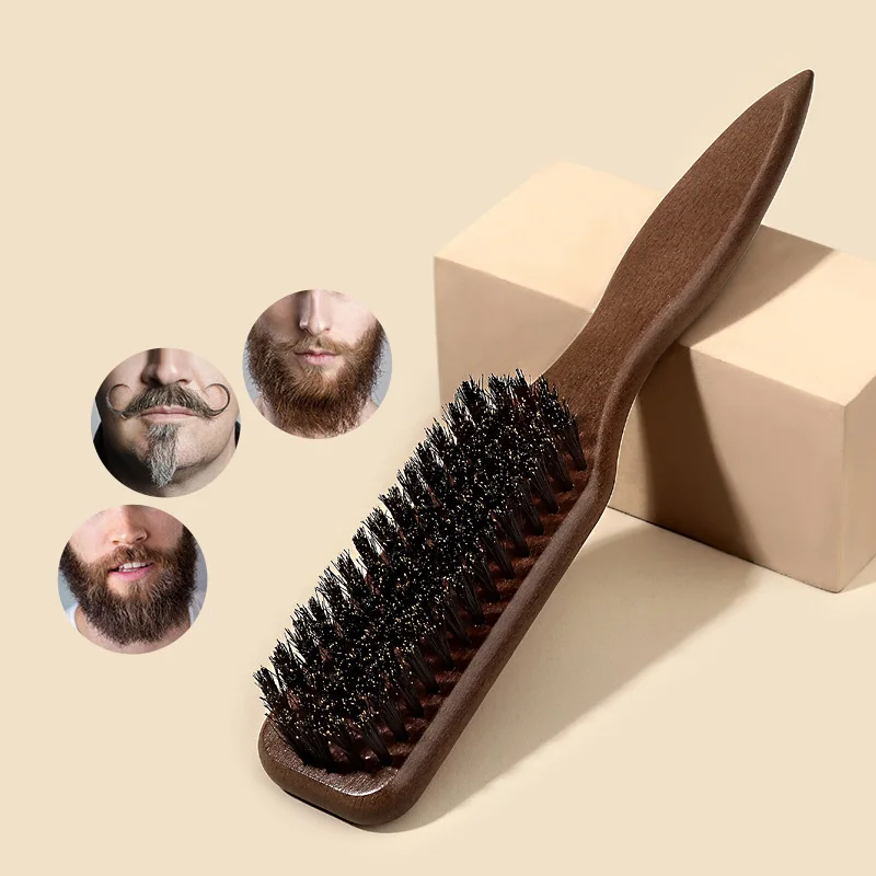 Brown Pointed-Tail Bristle Comb - Unisex, Smooth & Anti-Static, No Tangles No Hair Damage, Home Use