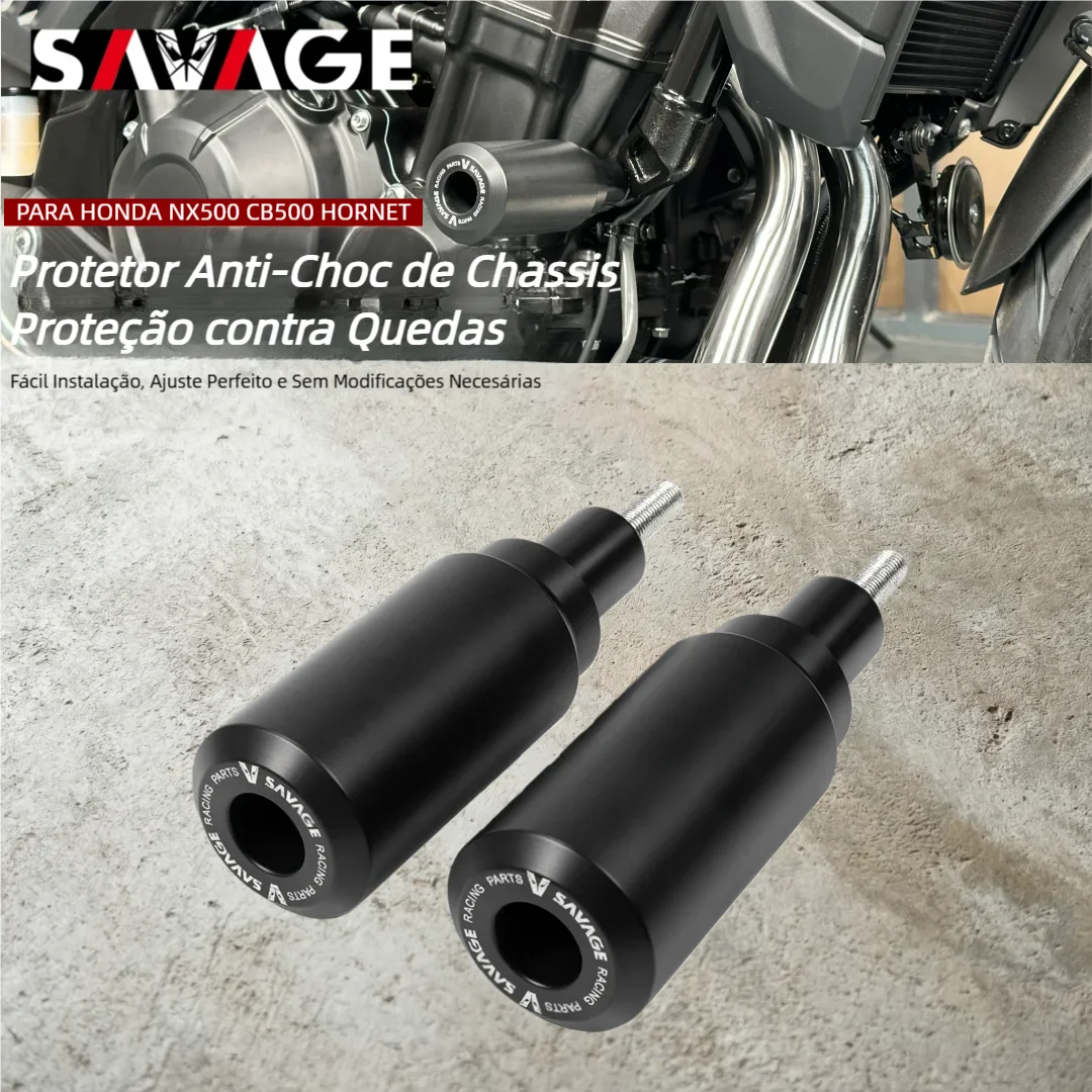 SAVAGE Protetor Anti-Choc de Chassis Resistente para HONDA NX500 CB500 Hornet 500 2024-2025 - Guardabarro de Carenado & Proteção de Motor