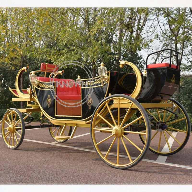 2025 Europe Exhibition Carriage Royal Wedding Horse Cart Park Passenger Sightseeing Carriage