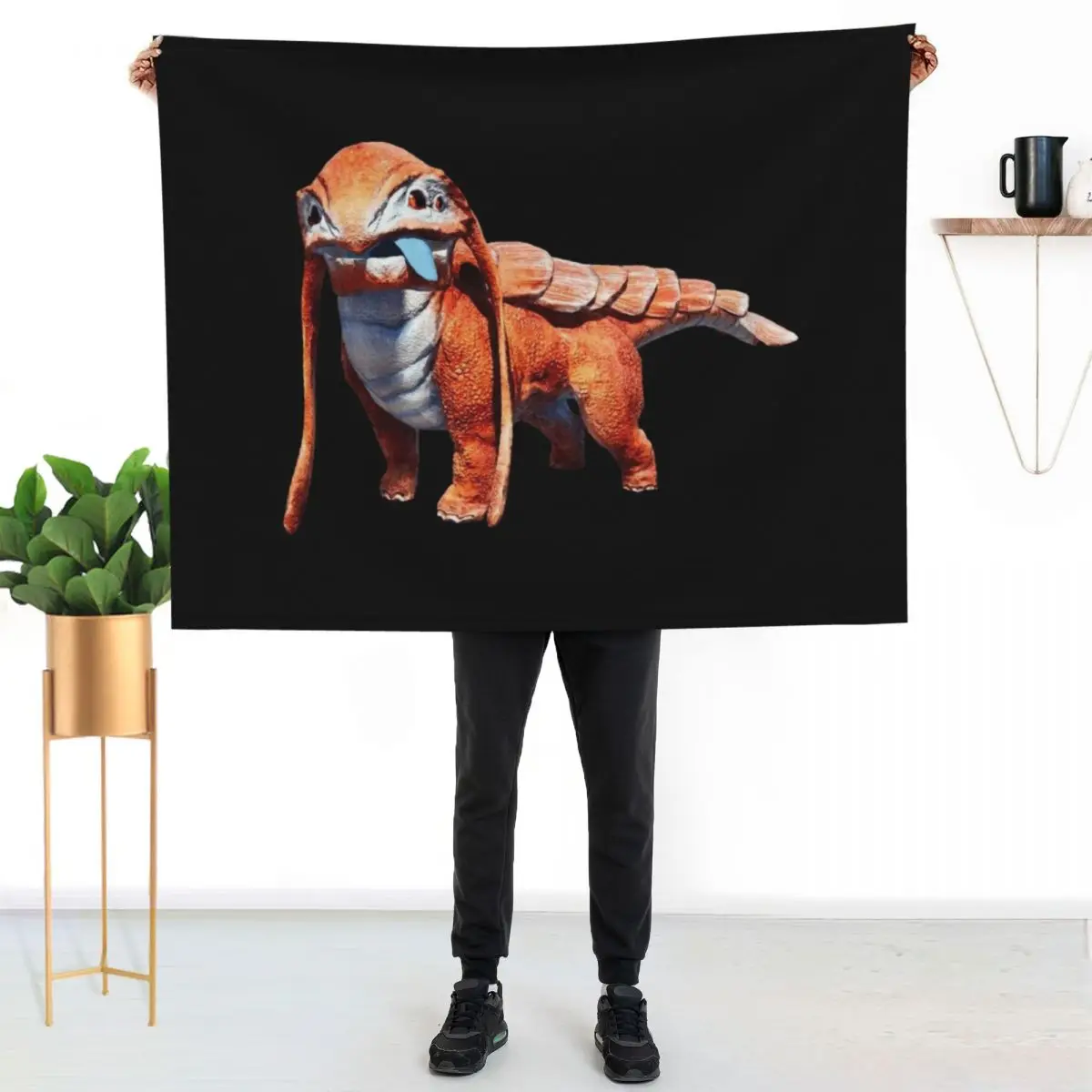 Lizard Doggo Throw Blanket Bed Fashionable Decoratives Blankets For Baby funny gift Moving Thin Blankets