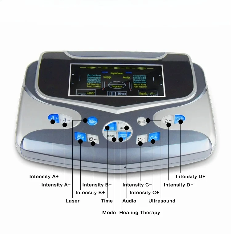 ABS Material Physiotherapy Equipment for Rehabilitation Ultrasound Laser TENS EMS Infrared Heating Diathermy Magnetics Therapy