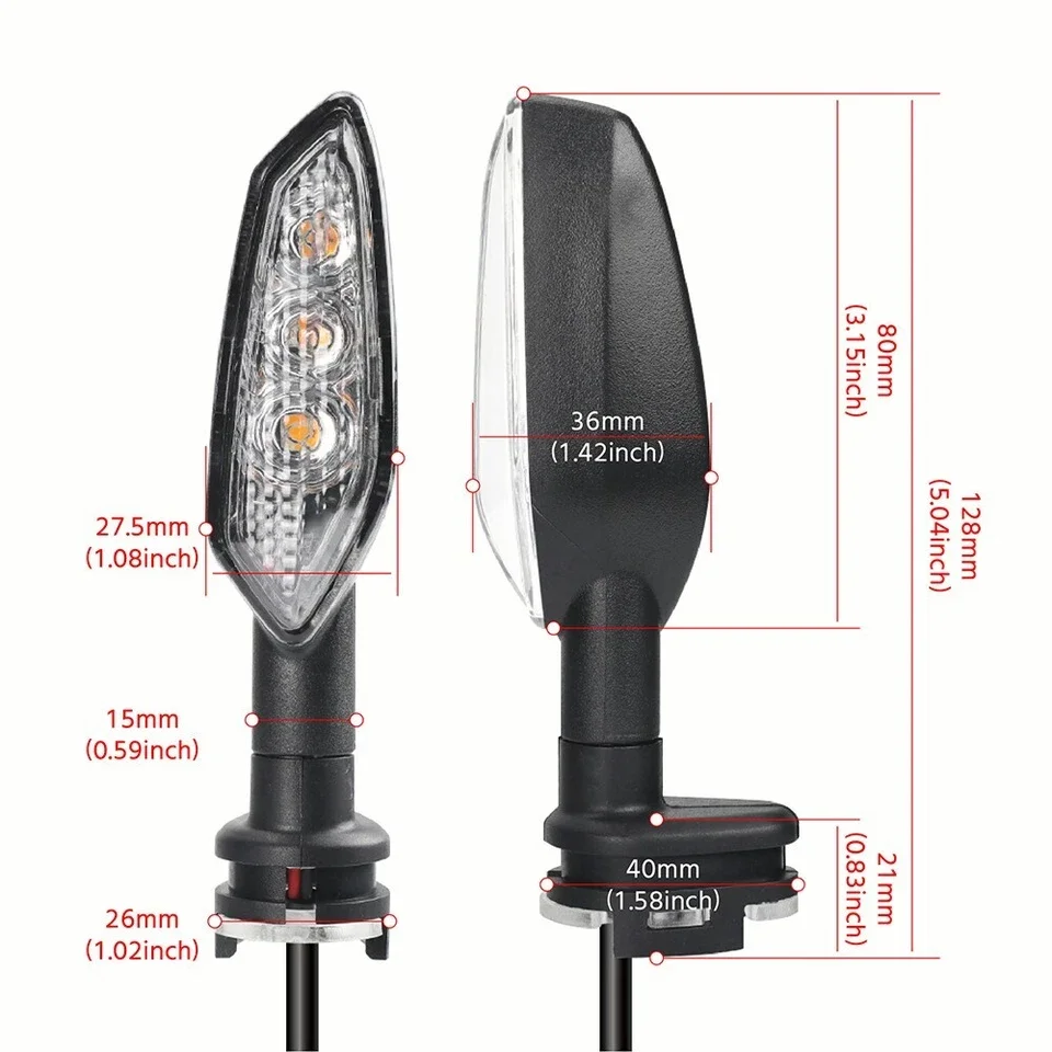 LED 12 فولت مقاوم للماء دراجة نارية بدوره إشارات مؤشرات مصباح لياماها MT09 MT07 MT FZ FZ8 FZ6 03 07 09 10 15 125 XJ6 الراسم 700