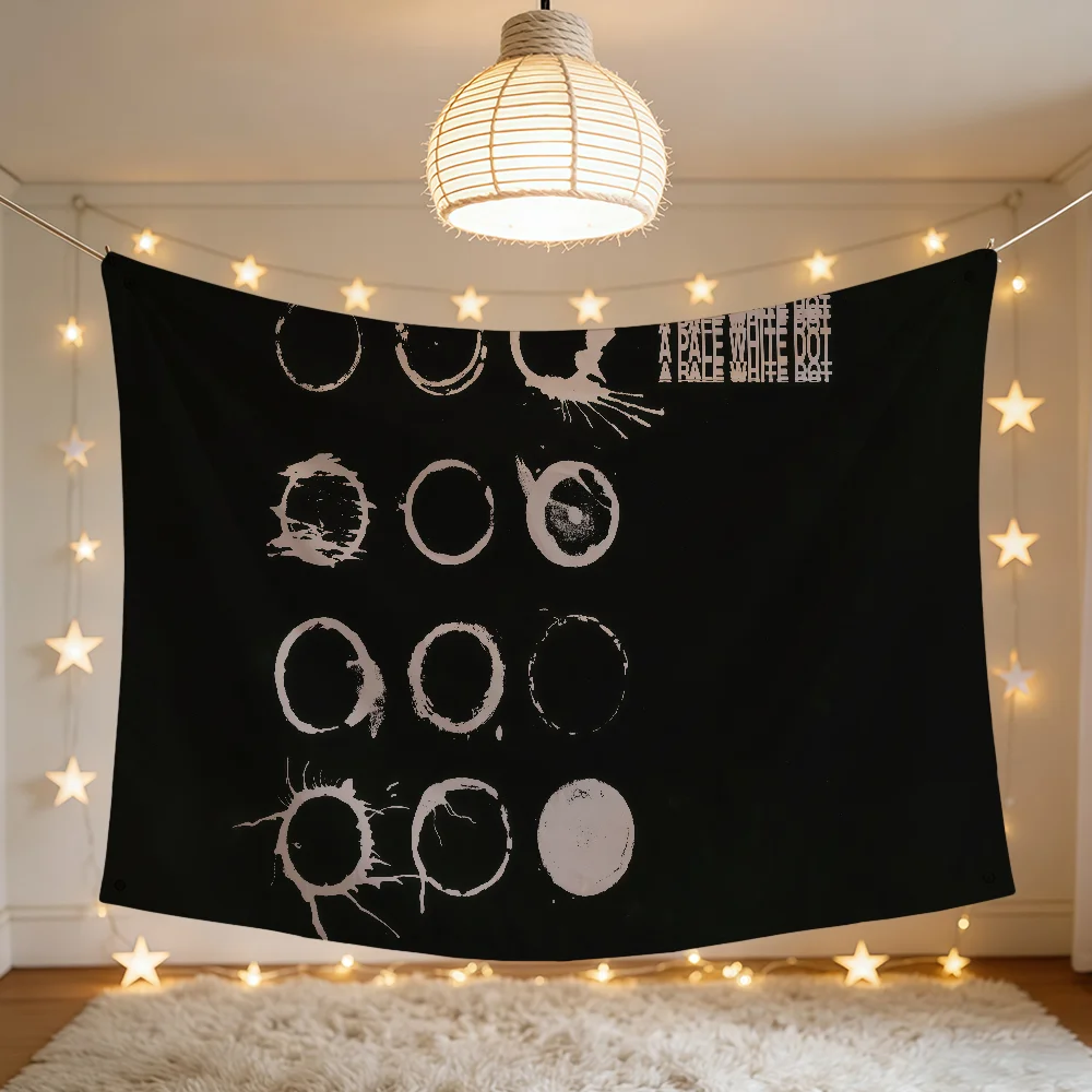 Periphery A Pale White Dot Flag Durable Outdoor Indoor Patio Festive Decoration Classic Design Pole Wall Room Banner
