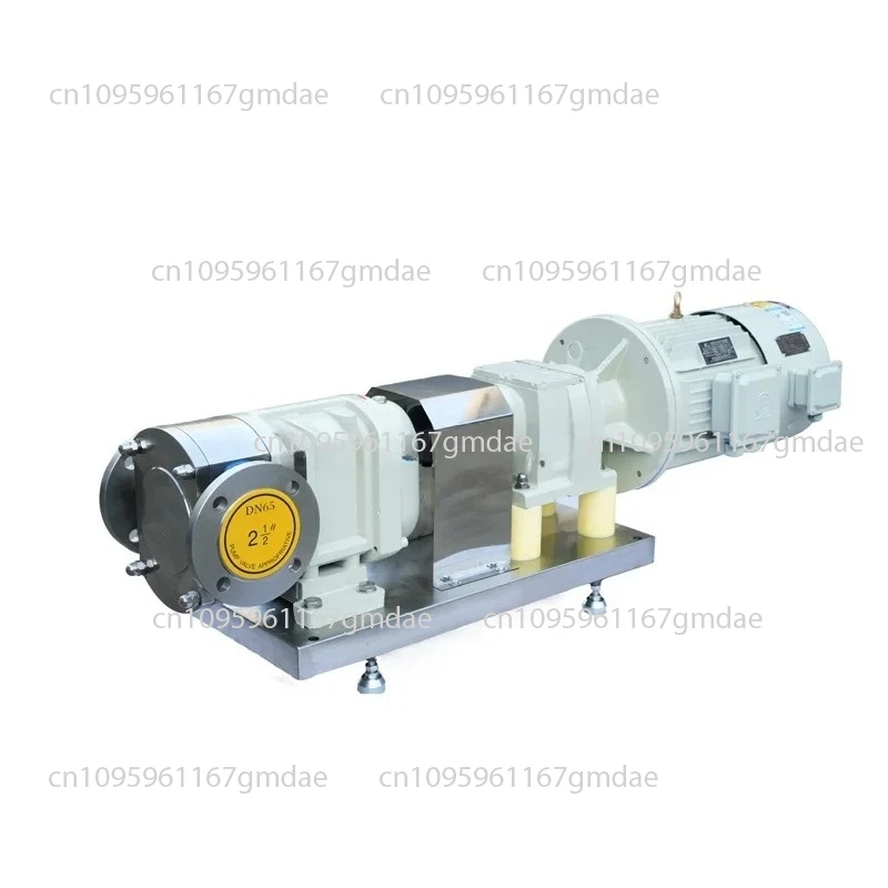 Bomba de lóbulo rotativo sanitario de acero inoxidable directo de fábrica, bomba de rotor de lóbulo eléctrico de salsa de molasa de alta viscosidad de grado alimenticio