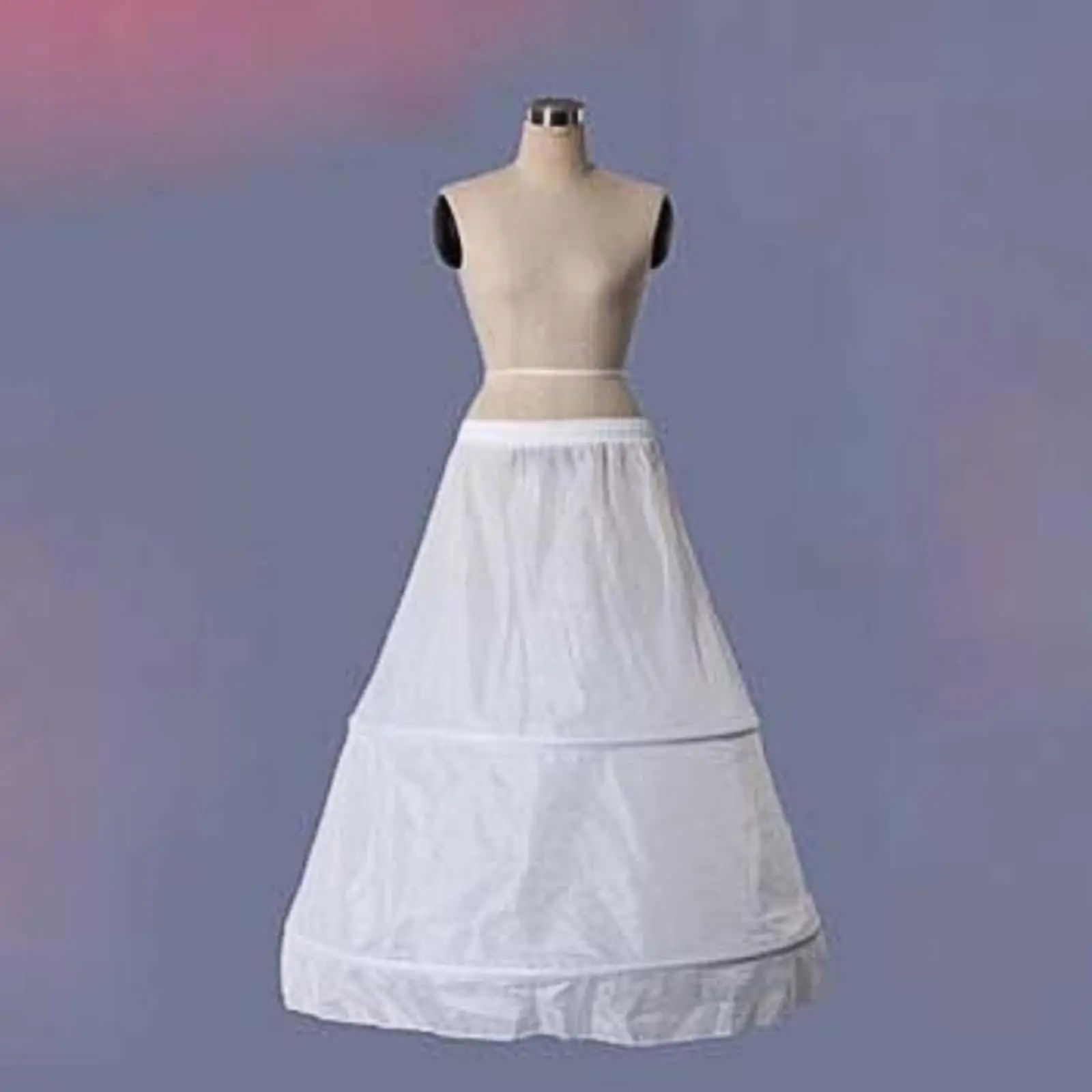 Wedding Crinoline Underskirt Slip 2 Hoops Skirt for Wedding Proms Dress