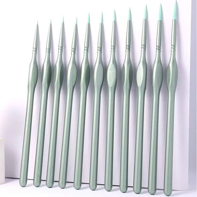 Miniature Paint Brushes,11pcs Small Fine Tip Paintbrushes, Micro Detail Paint Brush Set,Triangular Grip Handles Art Brushes