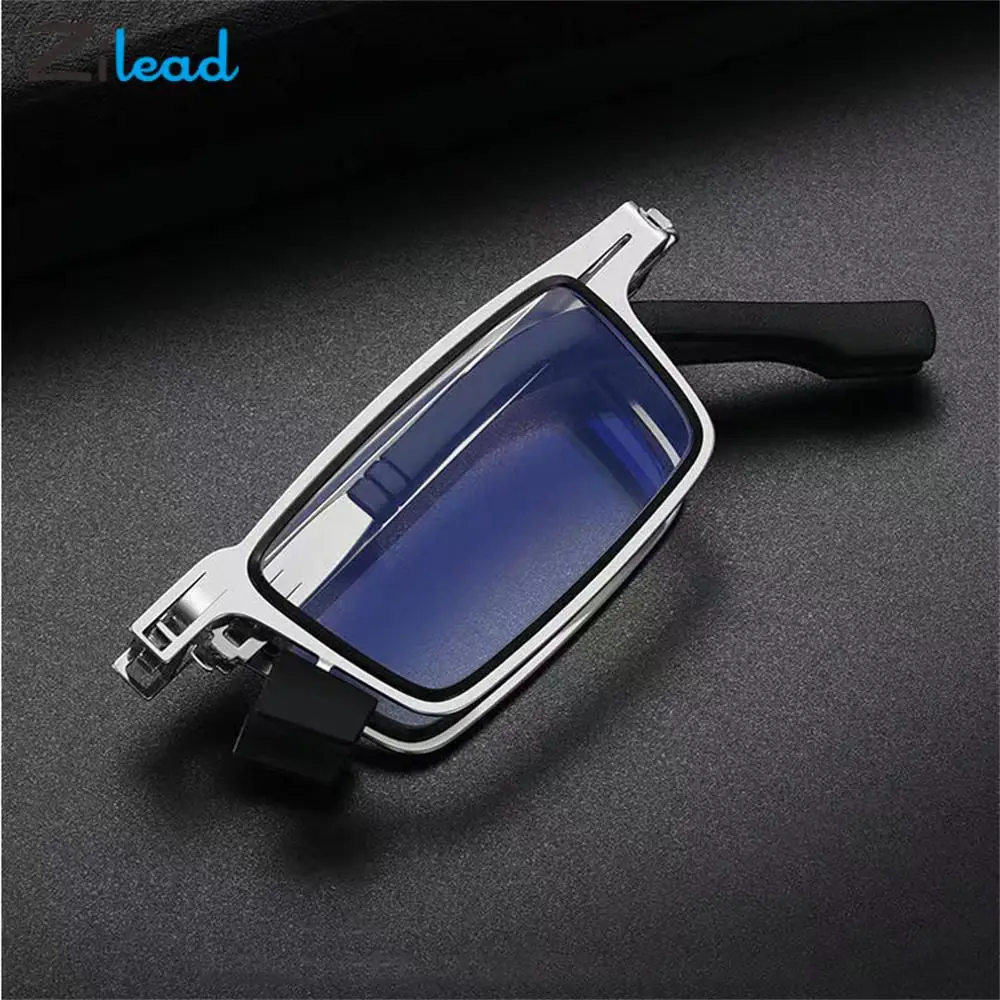 

Zilead Anti Blue Rays Reading Glasses Men Women Metal Foldable Presbyopia Spectacles Frame Glasses with Case +1.0+2.0+3.0+4.0