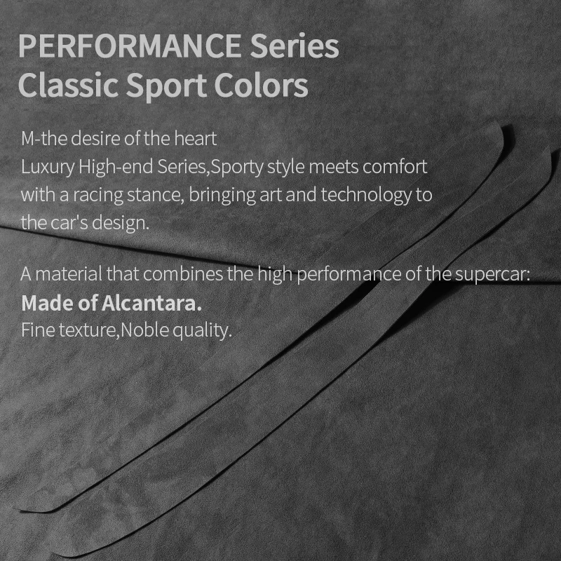 For Tesla Model 3 (2019-2023) / Model Y (2019~) Made of Alcantara Door Handle Panel Trim Cover Door Sticker Interior Accessory