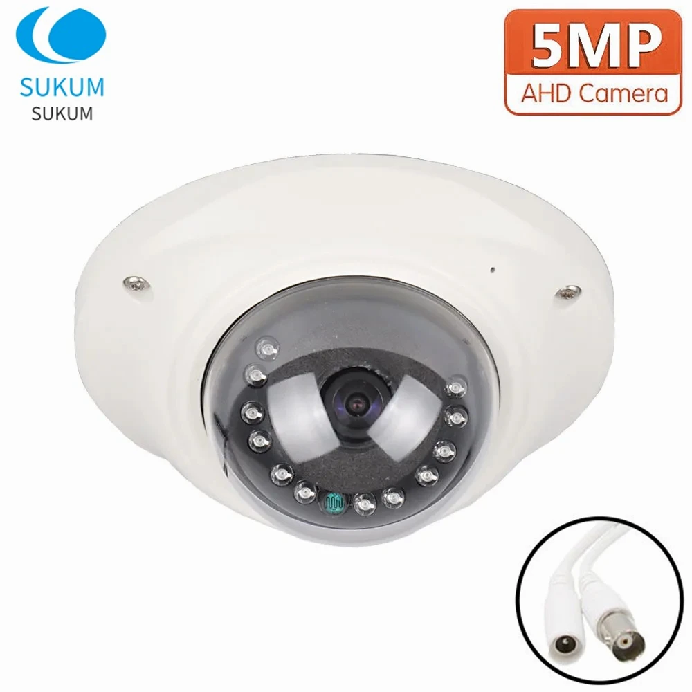 

5MP Wired CCTV Analog Security Camera 1.7mm Lens 180 Degree Indoor AHD Dome Video Surveillance Camera BNC For Ahd DVR