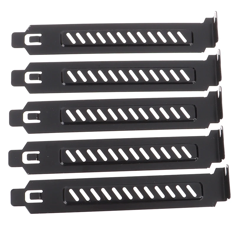 5Pcs New Stainless steel  PCI Slot Cover/PCI Graphics Card Blanks Dust Cover Filter Blanking Board Ventilation PC Computer Case