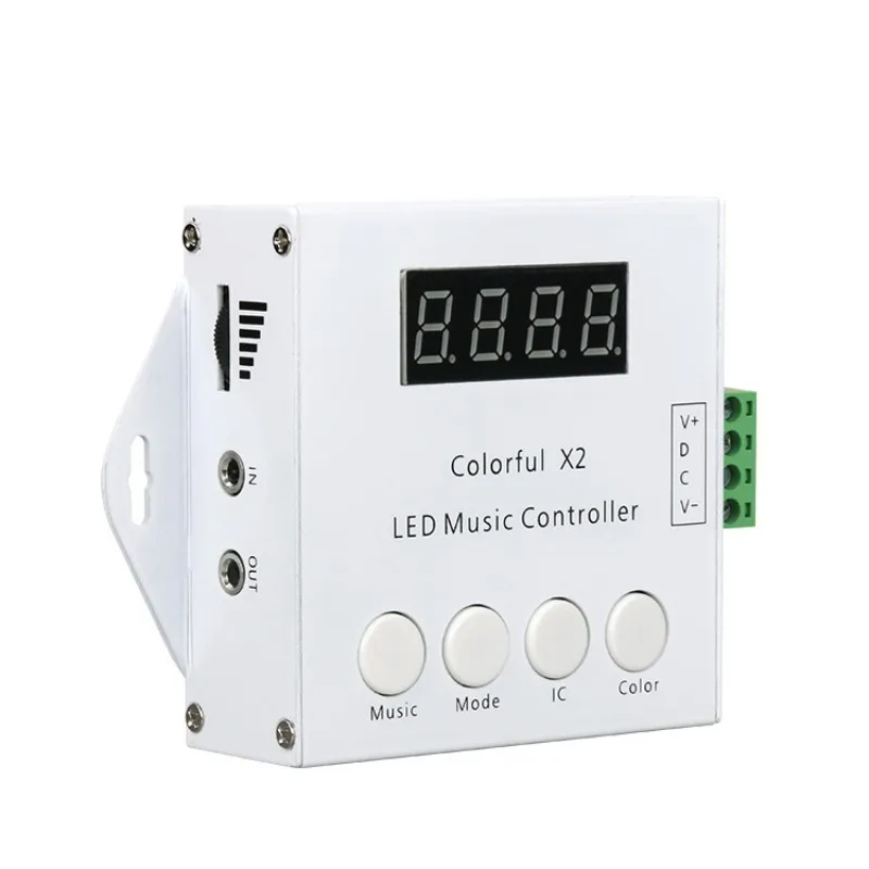 DC5-24V Colorful X2 Pixel LED Music Controller RF Remote 1000 Pixels for WS2812B WS2811 WS2813 USC1903 LED Strip Modules