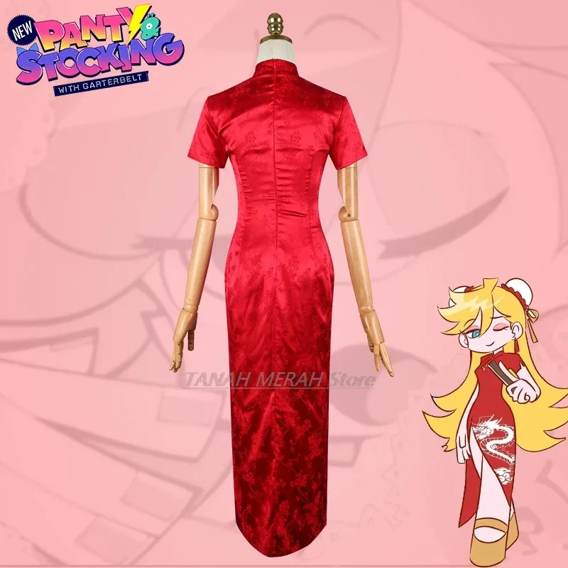 

asdh8@Anime Panty Cosplay & Stocking Anarchy with Garterbelt Costume Qipao Halloween Party Clothes Outfit 2025 New C disfraz muj