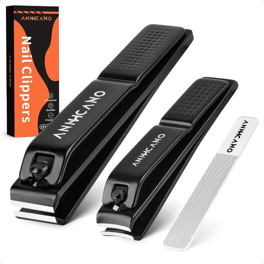 

Nail Clippers with Glass Nail File Ultra Sharp Nail Clipper Set Profional Fingernail Toenail Clippers Nail Cutter for Men and W