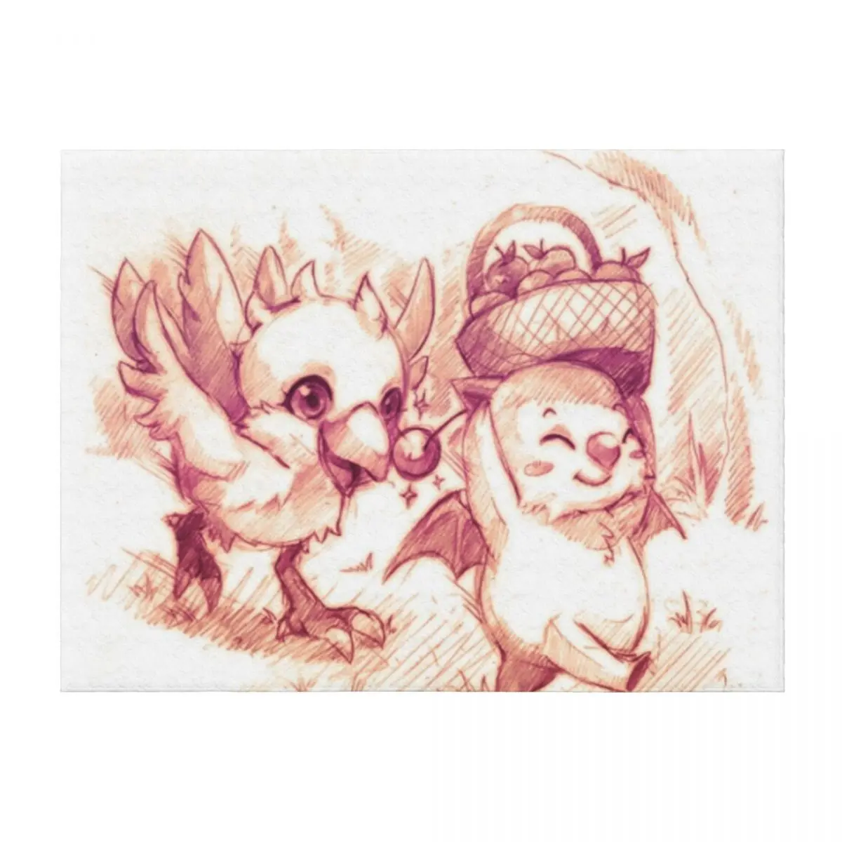

Chocobo & Moguri Throw Blanket Multi-Purpose Weighted Blankets For Sofas for winter Blankets