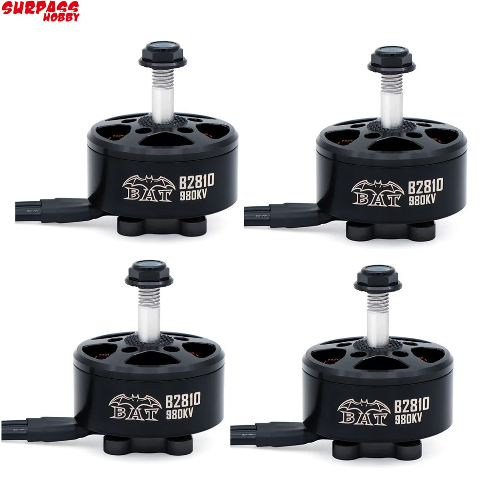 

4pcs Surpass Hobby Bat B2810 2810 980KV 1180KV / B2812 /B2806.5 / B2812 4-6S Brushless Motor Alloy Shaft for RC FPV Racing Drone