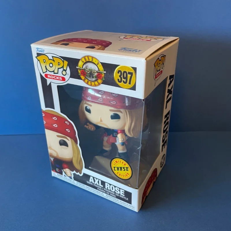 Funko Pop Oficial de Axl Rose # Figura de acción de anime 397 Chase Mint en caja, muñeco genuino de edición limitada, modelo coleccionable, juguetes, regalos