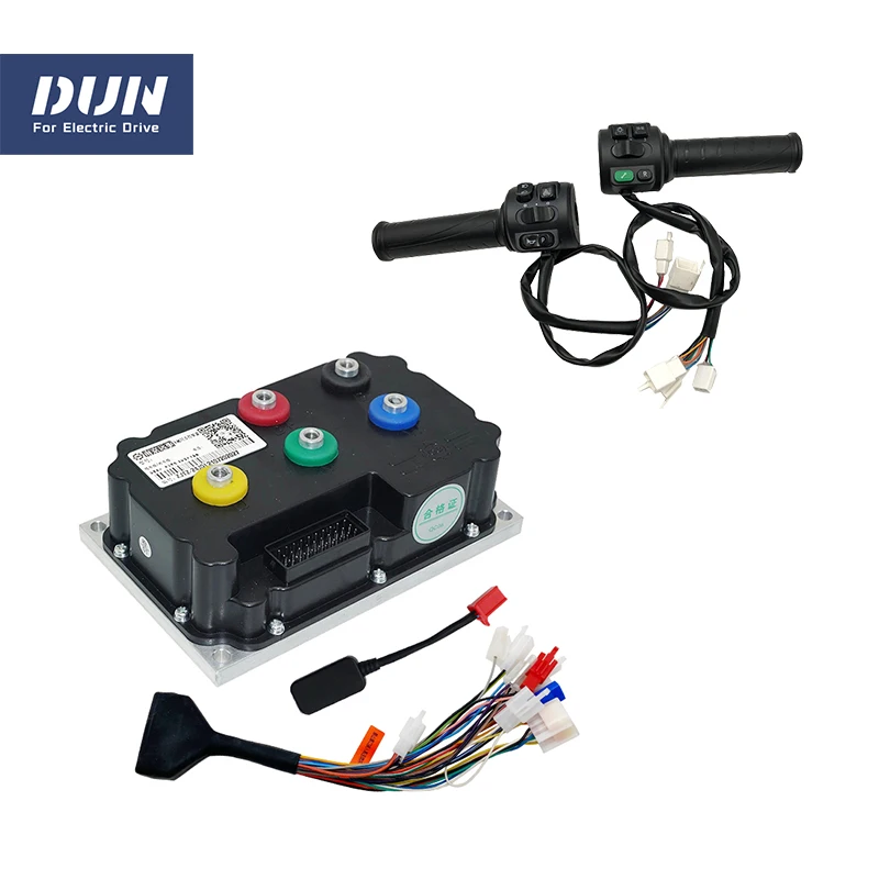 

Fardriver ND72530 350A 72V 5000w 6000W BLDC PMSM Programmable Sine Wave Controller With Hall Type T08 Throttle For Electric Bike