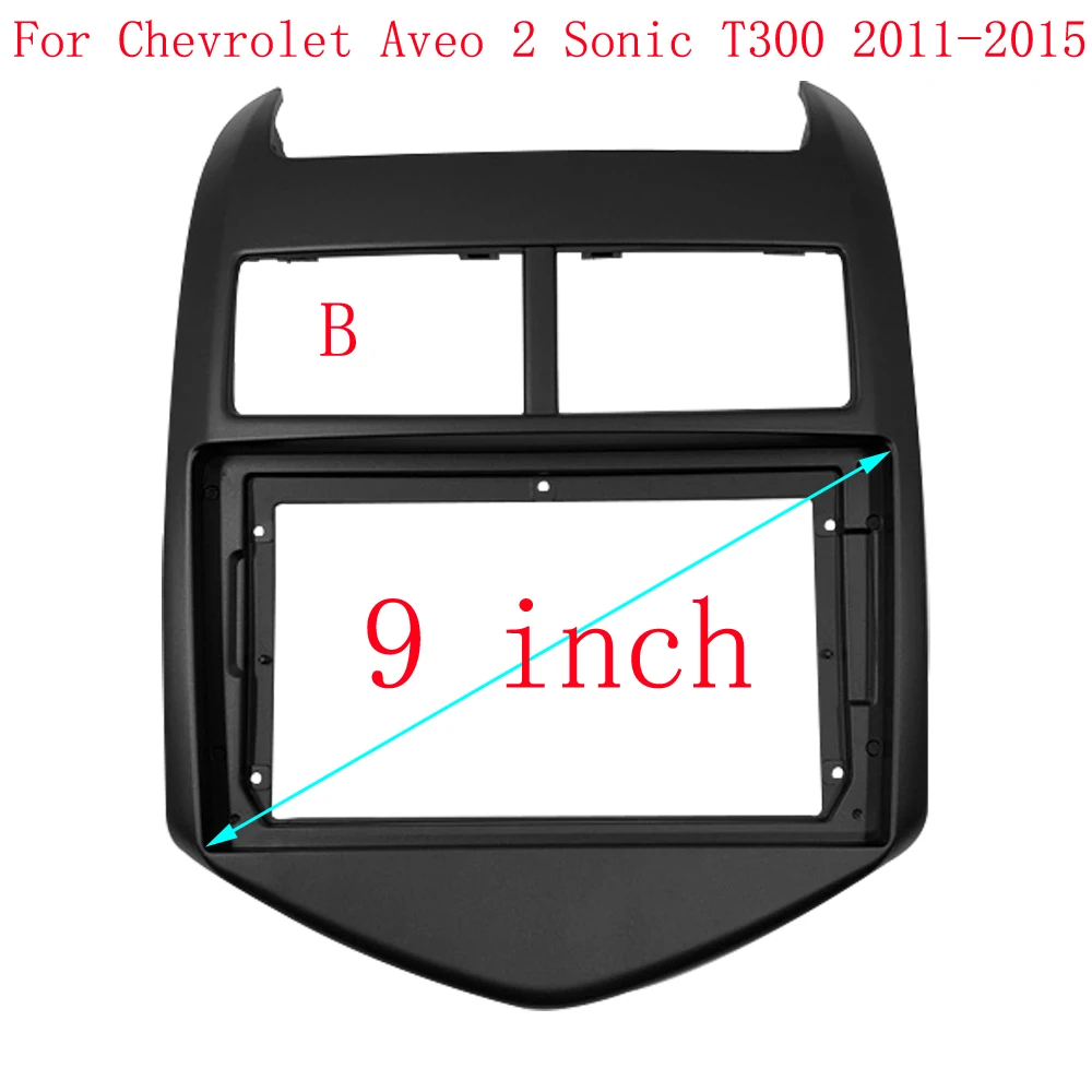 9-calowa ramka samochodowa do Chevrolet Aveo 2 Sonic T300 2011-2015 Adapter Canbus Box Dekoder Kabel Radio Jednostka główna Zestaw panelu — zdjęcie 4