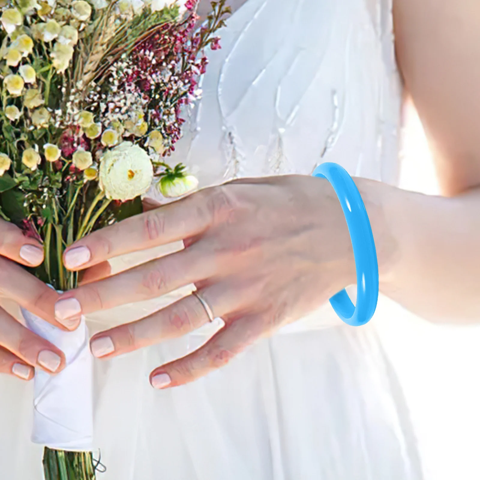 

12Pcs Plastic Bangles Candy Smooth Finish Safe for Kids Women Perfect Gift Casual Wear Jewelry Accessories