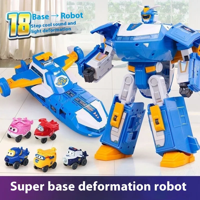 Super Wings Mini World Aircraft Robot trasformare dall'aereo in robot Action Figures Anime Giocattolo per bambini Regalo