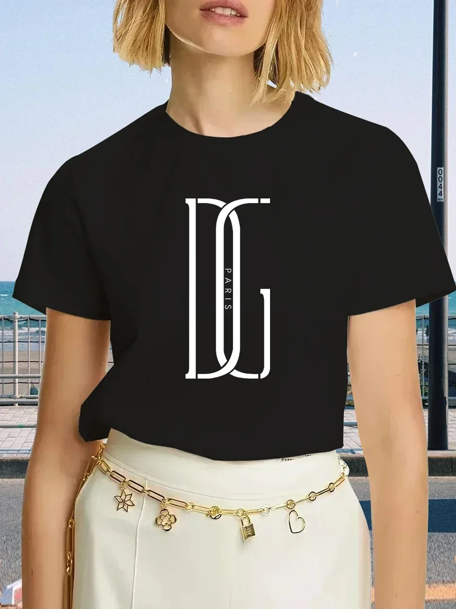 

Women '90s Trend Cute Fashion Graphic Cartoon Short Sleeve Summer Street Y2K Shirt Printed T-shirt Clothing White Tops Graphic