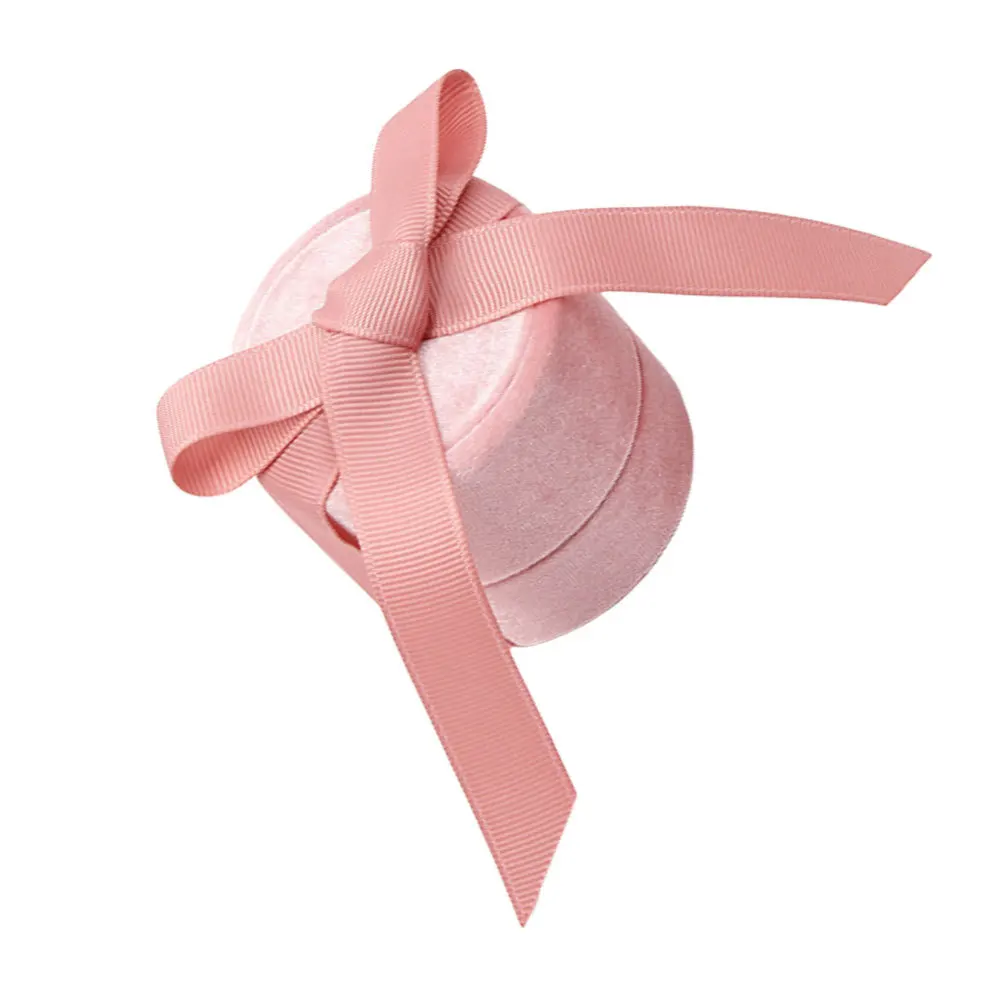 خاتم مجوهرات وردي مقاس L حقيبة تخزين مدمجة للنساء اقتراح زفاف عيد الحب هدية منظم صغير حاوية مجوهرات