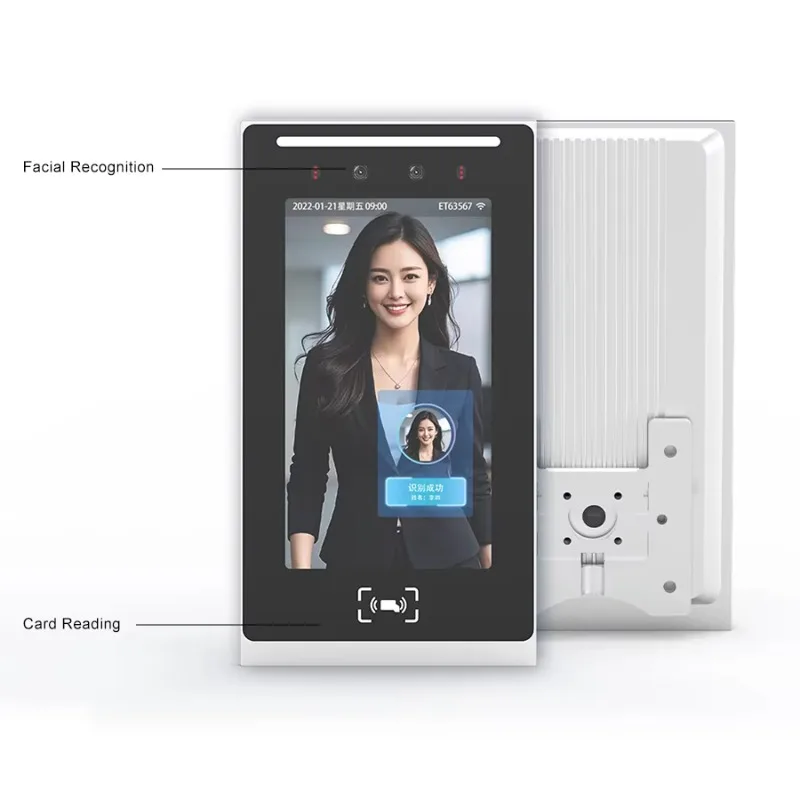 7 Inch Touch Screen Biometric Access Control Card Reading Face Recognition Attendance Machine
