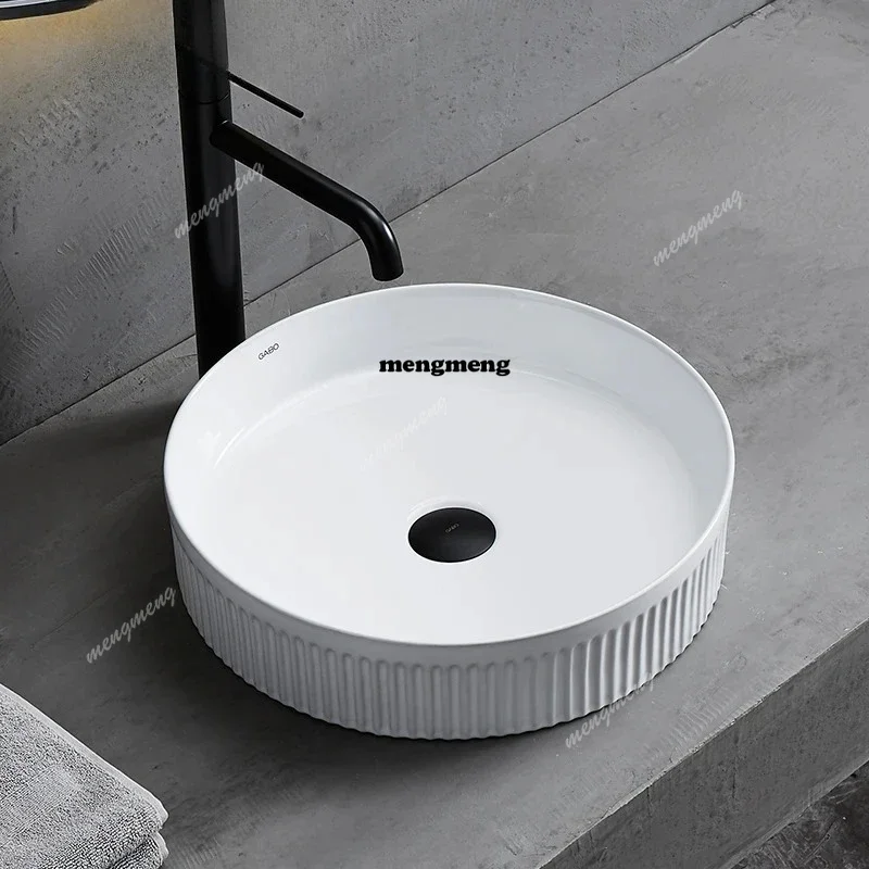 New arrive Household Bathroom Washbasin, Small-sized Ceramic Countertop Basin, Circular Washbasin 10396