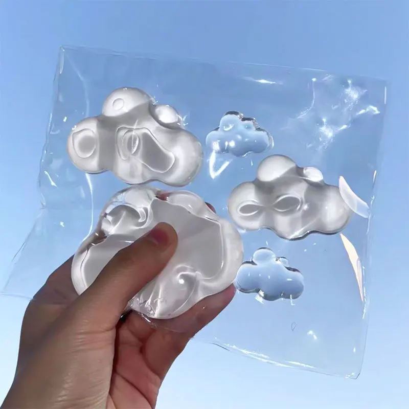 Taba Squshy Kawaii Mini White Cloud Healing Cloud Geeignet für Kinder Erwachsene, perfekt zum Quetschen, entspannendes Party-Geschenk.