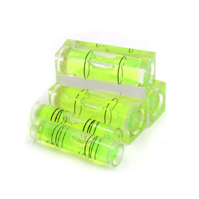 Square Spirit Level Bubble High Precision Horizontal Bubble Green Round Bullseye Scope Bubble Level Measuring Tool