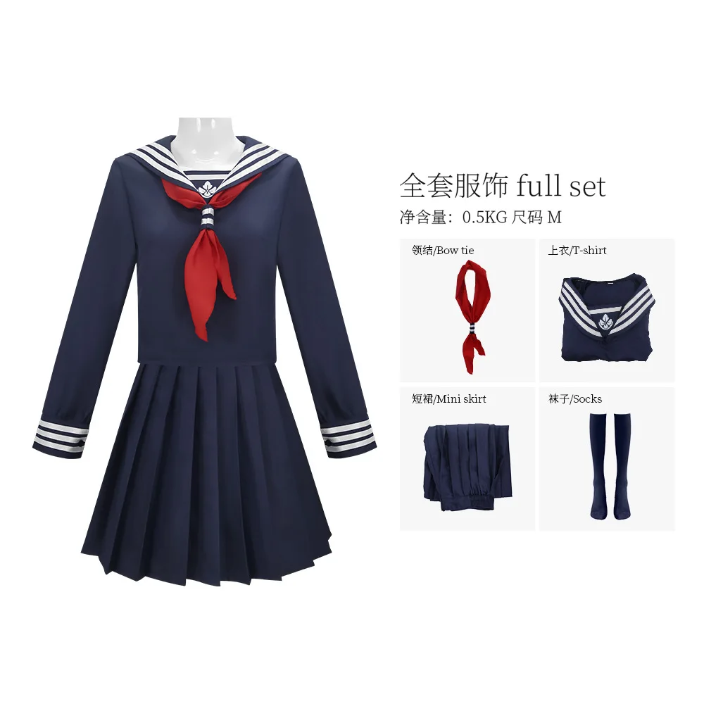 

Cosplay Game Hinako Shimizu Costume Silent Women's School Uniform Hill Halloween Party Roleplay Tops, Skirt, Tie, Socks Takerlam