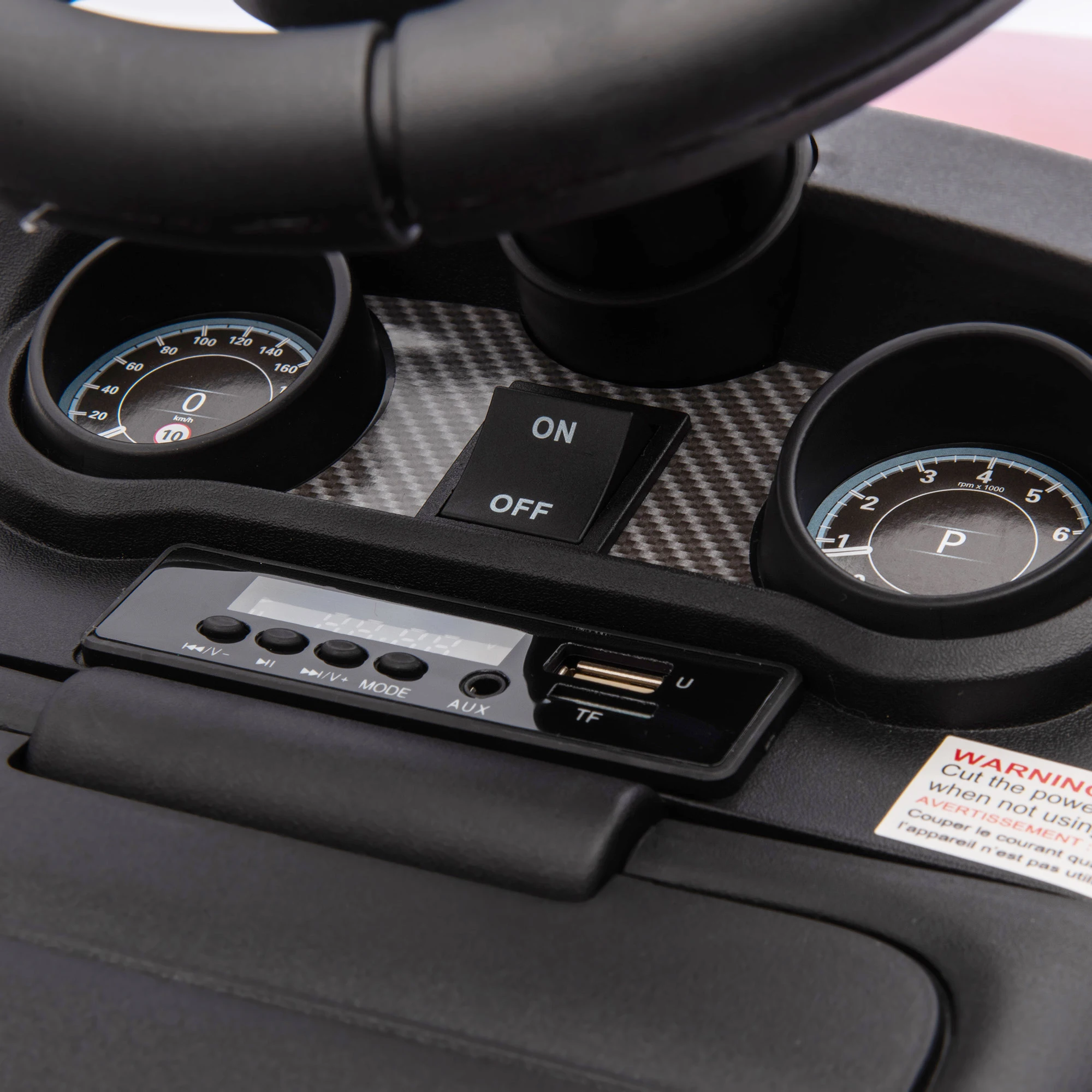 Qaba 2-in-1 Land Rover gelicentieerde 6V rit op auto, schuifauto, rood