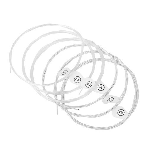 Imagen 2 del producto 6 uds cuerdas de Guitarra clásica cuerdas de Guitarra de nailon transparente negro cuerda enrollada de cobre chapada en plata accesorios de Guitarra