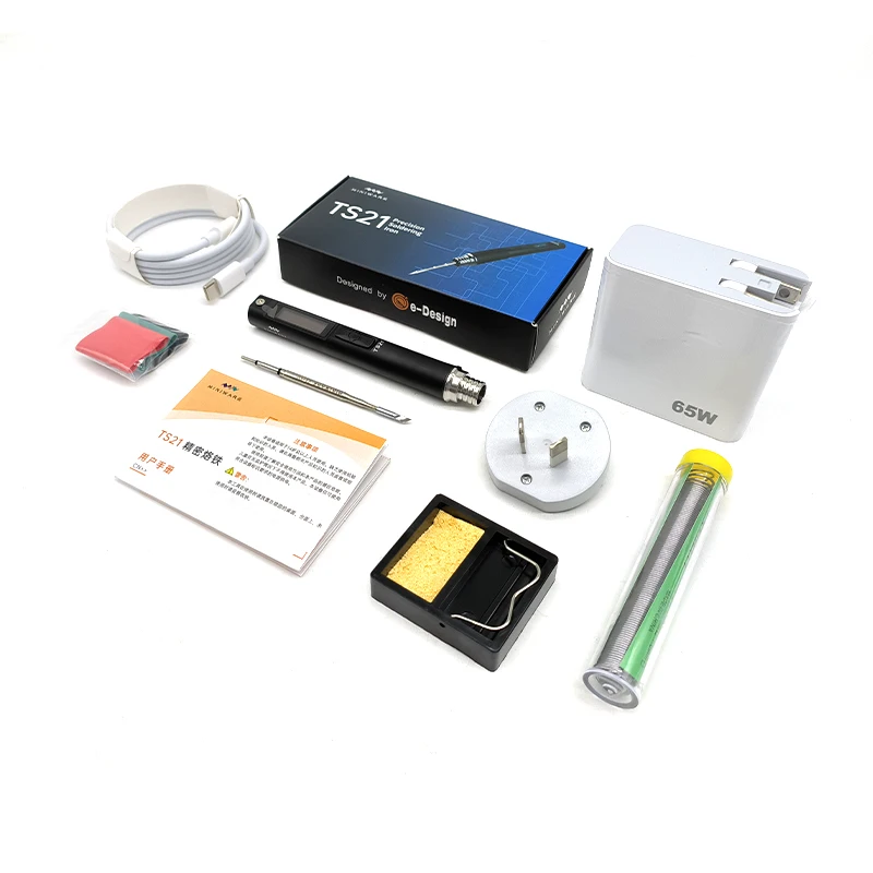 MINIWARE TS21 Digitale Intelligentie Soldeerbout Snellere Verhitting KU Tip 100W Max. Temperatuurregeling 100-450 ℃   Met licht