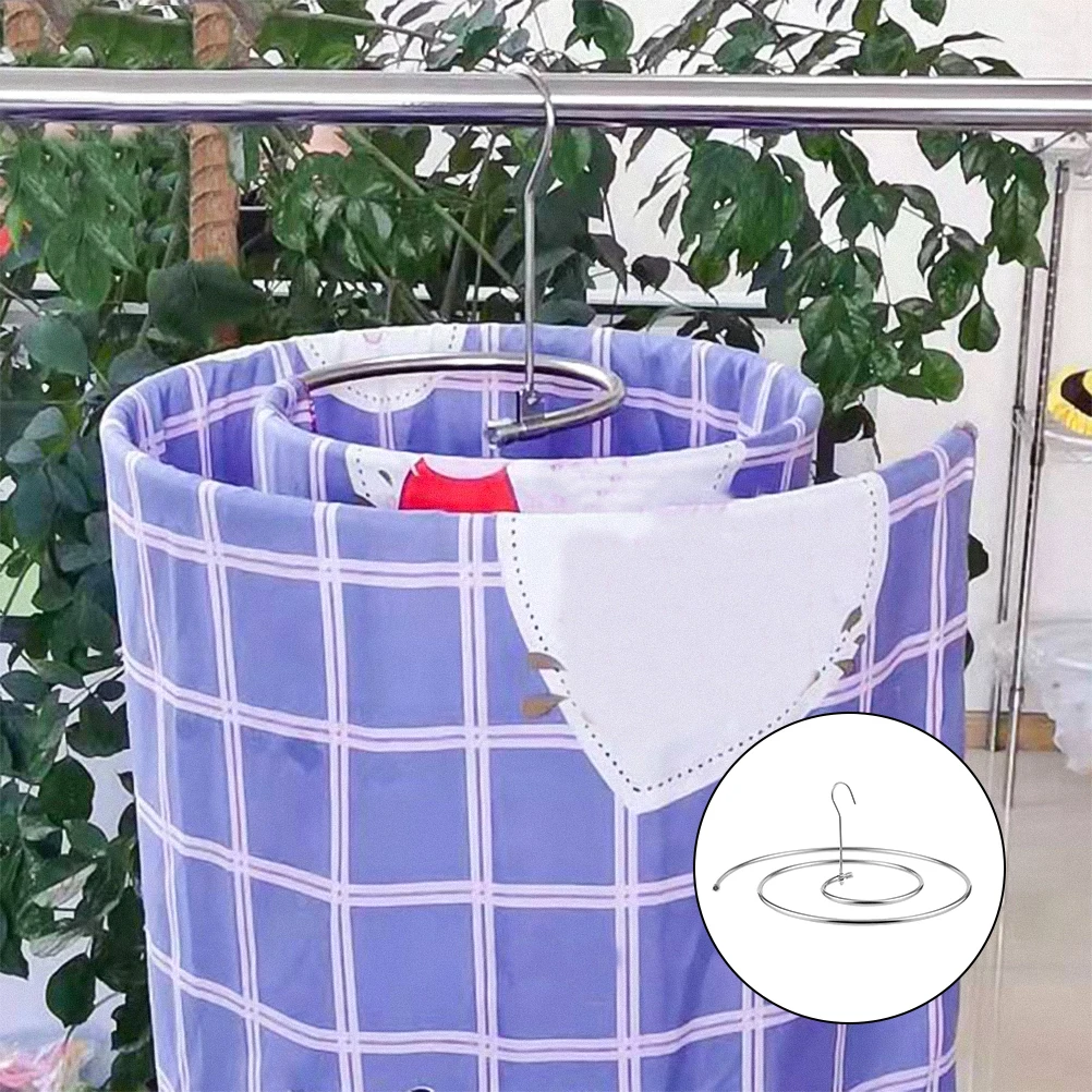 

2Pcs Stainless Steel Spiral Hanger Space Saving Rotating Drying Rack for Sheets Blankets Towels Indoor Clothes