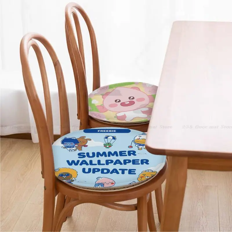 K-KA-KAO FRIENDS Cushion Mat European Stool Pad Patio Home Kitchen Office Chair Seat Cushion Pads Sofa Seat Chair Mat Pad