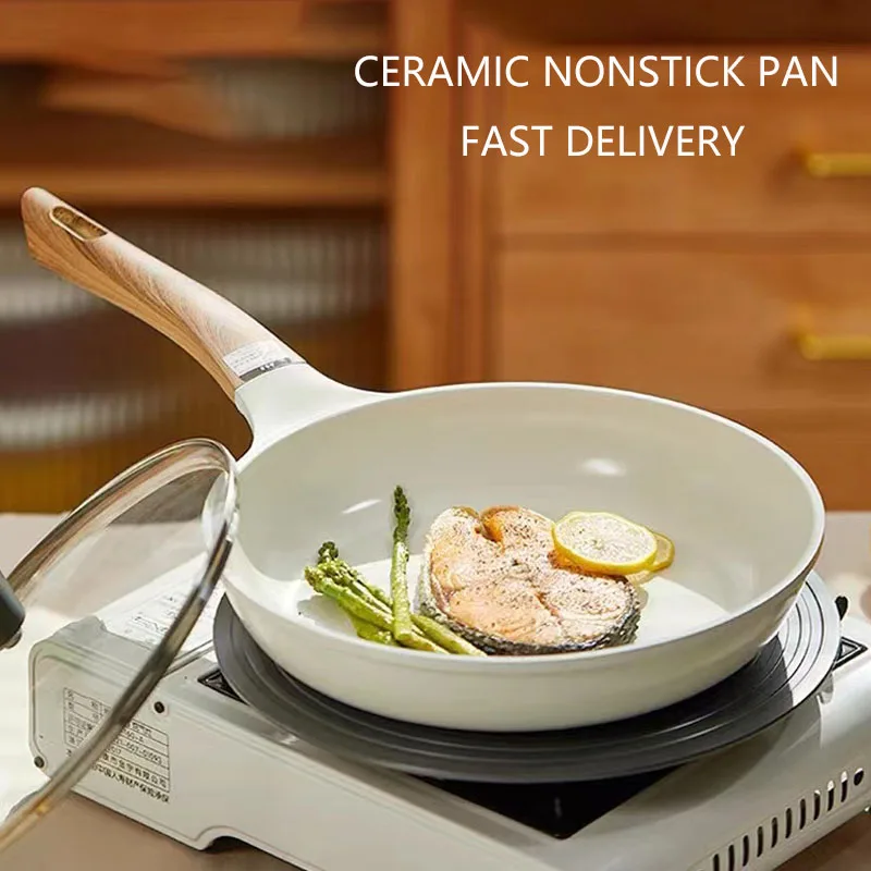 Ceramic Wok Frying Pot Pans Breakfast Maker Thickened Omelet Pan Non Stick Egg Pancake Steak Cooking Skillet Ham Pans Cookware