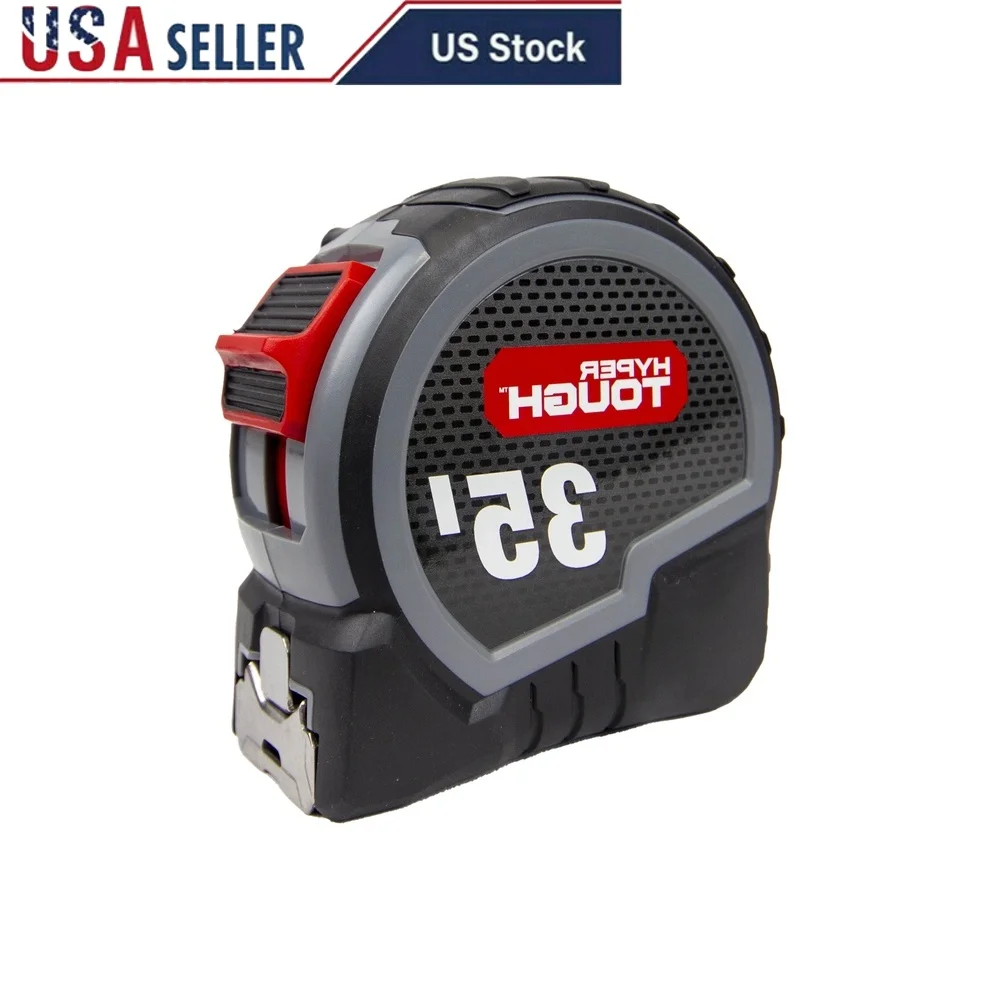 

35ft Wide Blade Steel Tape Measure High Visibility Durable Measuring Tool with Dual-End Hook Easy Read Fraction Marks Heavy Duty
