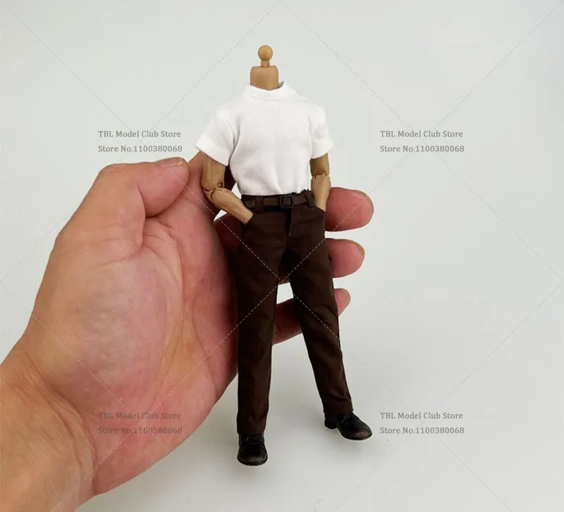 CCN1205 1/12 Mannelijke Soldaat Hip Hop Casual Hoge Taille Rechte Pijpen Broek Met Riem Fit 6 inch NW GW GT action Figure Body