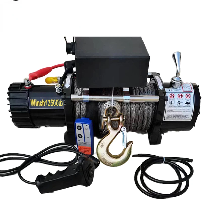 13500LBS 12V/24V Electric Winch With Remote Control for Car Trailer Ropes Towing Strap ATV Truck Off Road