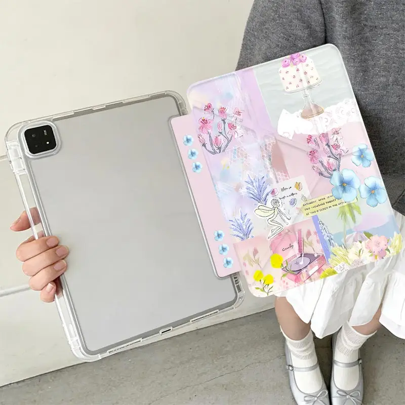 Anti-Bending 3+Y Fold Case For Xiaomi Pad 7/7Pro 8/8Pro 11.2 Xiaomi Pad 5/5Pro 6/6Pro 11 Redmi Pad SE 11 Pro/Pro2 12.1