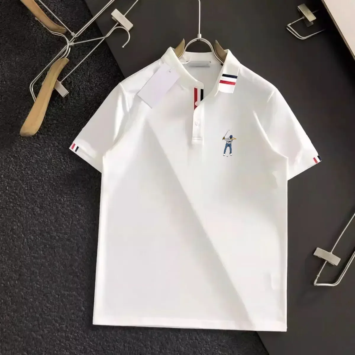 

Korean Golf T-shirts for Men's Summer New Polo Shirt Couple Fashion Breathable Casual Short Sleeve Top Men Golf Clothes