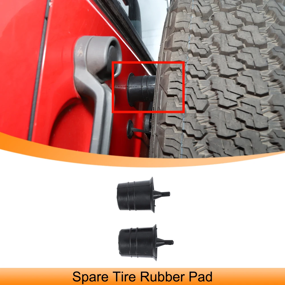 

for Jeep Wrangler JK JKU 2007-2017 JL Gladiator JT 2018 2019 2020 2021 2022 2023 Car Spare Tire Rubber Pad Exterior Accessories