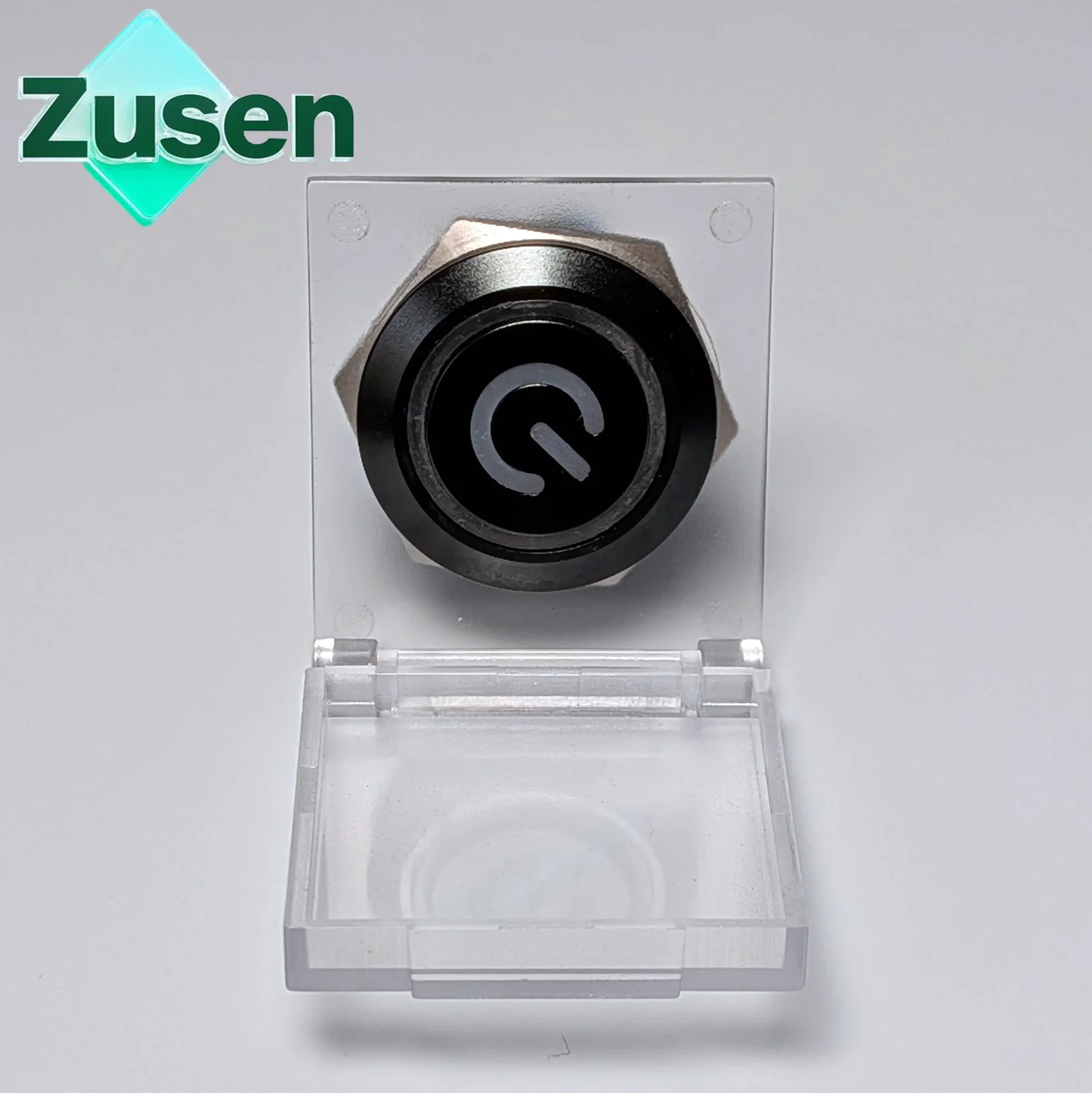 Zusen Flat Head Push Button Switch Protective Cover 16/19/22mm Transparent Dustproof Splash-proof for Electronics