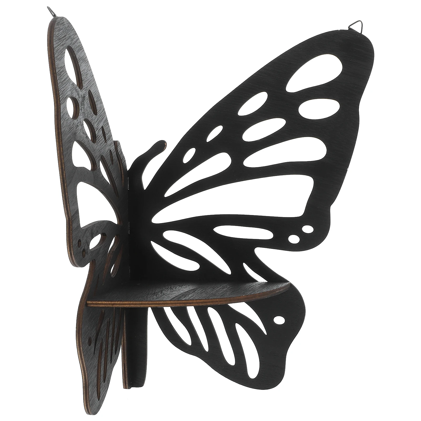 

Butterfly Hollow Crystal Shelf Wall Mount White Wood Corner Rack Home Decor Storage Display Bedroom Living Room Bath Kitchen
