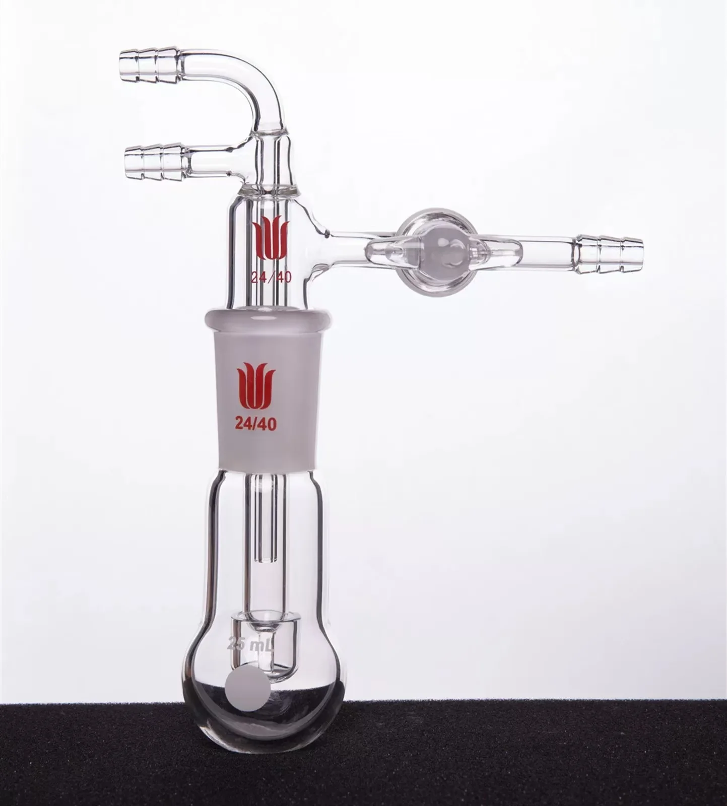 Capacity 25mL,Micro Distillation Sublimator,  Joint 24/40, Glass Valve, φ 8mm Small Nozzle Interface, D112440G